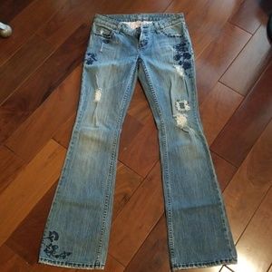 Embroidered bootcut jeans